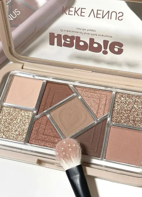 Mint diffuse pink blue small pink frame nine-color eyeshadow palette low saturation clear mint green pearl matte gentle pure des - Riparo82