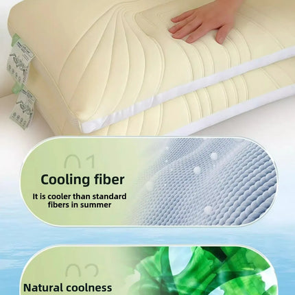 Four Season Ice Silk Soft Sleep High Pillow Supports Protects The Neck Used Side Sleeping Cotton Pillows For Bedrooms Offices