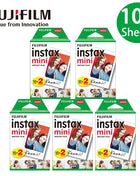 Fujifilm Instax Mini Pellicola Bordo Bianco/Pellicole a Colori 10-100 Fogli di Carta Fotografica per Fuji Instax Camera Mini 12/8/11/25/50/90/Link/Evo