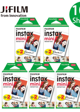 Fujifilm Instax Mini Pellicola Bordo Bianco/Pellicole a Colori 10-100 Fogli di Carta Fotografica per Fuji Instax Camera Mini 12/8/11/25/50/90/Link/Evo