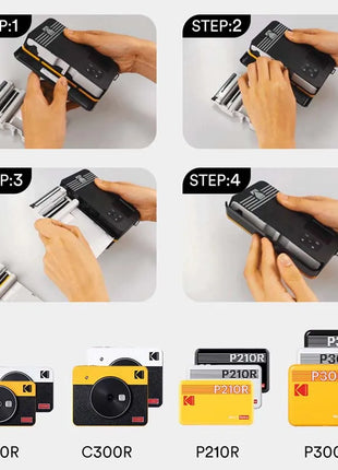 Carta fotografica originale Kodak per stampante fotografica mobile Minishot C210R /C300R/PD460 Nastro speciale Carta fotografica per stampante da 2/3/4 pollici