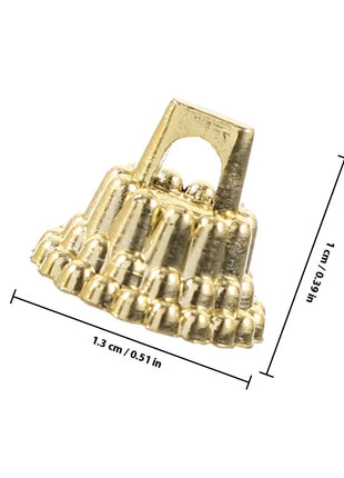 Set di tappi per palline di Natale rotondi da 100 pezzi Set di cappelli decorativi natalizi in argento/oro di ricambio per decorazioni fai da te per l'albero di Natale - riparo82