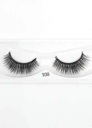 1 Pair Magnetic Eyelashes Wispy 3D Mink Lashes Natural Long Faux Cilios Eyelash Extension Handmade False Eyelashes Makeup Tools