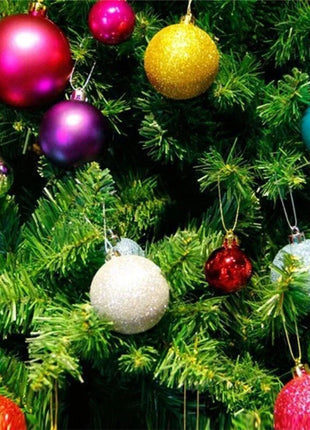 24 pezzi 4 cm albero di Natale palline di Natale decorazioni palline ornamento di nozze per feste - riparo82