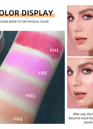 2pc Petal Blush Palette set with brush,Highgloss Contouring Cream Contour Makeup Rouge for Women Beauty Cosmetics Makeup Palette - Riparo82