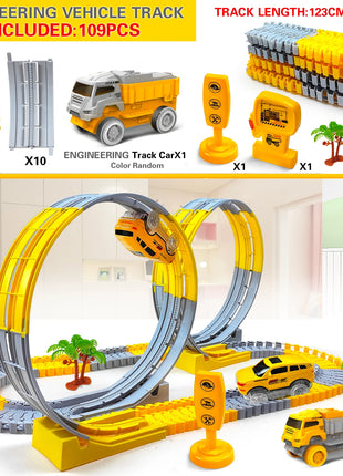 Bambini Elettrico Magico Flessibile Pista Giocattolo Auto Ingegneria Auto Bambini Giocattoli Educativi Treno Giocattoli per Bambini Regalo Di Compleanno