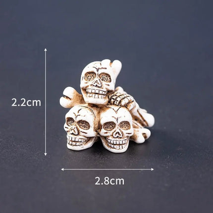 Halloween small ornaments horror skull pumpkin wizard resurrection ghost festival doll resin crafts desktop ornaments