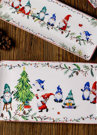 Set di stoviglie in ceramica serie Goblin Piatto da pranzo grande Vassoio rettangolare Stoviglie natalizie Piatti da bistecca Piatti da dessert Ciotola Tazza Tazza - riparo82