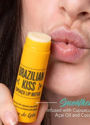 Lip Balm Brazil Kiss Lip Gloss Long Lasting Moisturize Lipstick Anti Drying Reducing Lip Lines Deep Nourishing Lip Care Makeup - Riparo82