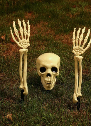 Halloween Decoration Skull Skeleton Horror Artificial Arm Outdoor Yard/garden Decorations Ghostface Hallowen Day of The Dead - Riparo82