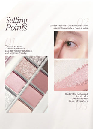 JOOCYEE New 12 Shades Eeyeshadow Palette The World is My Oyster Collection Waterproof Long Lasting - Riparo82