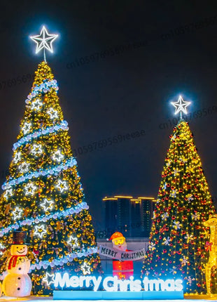 Grande albero di Natale illuminato per esterni 3/4/5/6/10 m cornice centro commerciale hotel decorazione natalizia quadrata