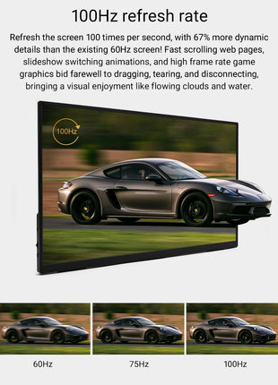 ZSUS 18-Inch 1080P 100Hz 100%sRGB Portable Monitor 16:9 HDR 350cd /M² For XBox PS4 / 5 Switch Cell Phone PC Loptop Extension - Riparo82