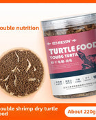 BESSN Aquatic Turtle Food - High Protein Freeze-Dried Shrimp&Meat Mix for Red-Eared Slider,Snapping Turtle&Terrapin - Riparo82