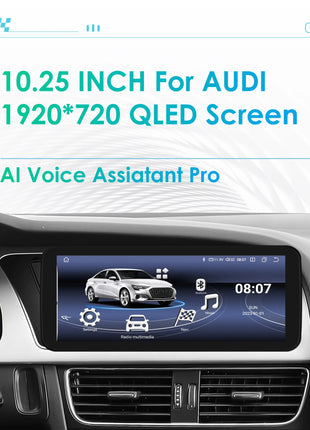 10.25"Carplay Android 13 Auto Car radio For Audi A4 A5 B8 S4 S5 2009-2016 car intelligent system Multimedia GPS Stereo Head Unit - Riparo82