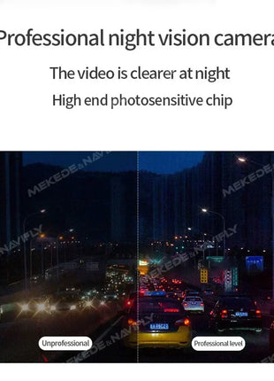 HD Dash Cam 1080P Car Recorder Dual Camera Vehicle Drive Auto Video DVR Android Wifi Smart Connect USB 24H Parking Monitoring - Riparo82