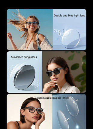 Xiaomi AI Smart Glasses with Camera Sunglasses Mini Camera Video Recorder Wireless Bluetooth Call Anti-blue Glasses for Man Wome - Riparo82