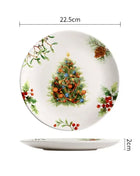 Squisita cena di Natale Piatti creativi Piatto da bistecca in ceramica Pasta sana sottosmalto Posate personalizzate Regalo Forniture da cucina - riparo82