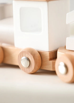 Giocattoli Montessori treno in legno per giocattolo di compleanno per bambini con numeri e blocchi gioco Toddler Boys And Girls1 2 3 4 5 giocattolo per l'apprendimento del bambino - riparo82