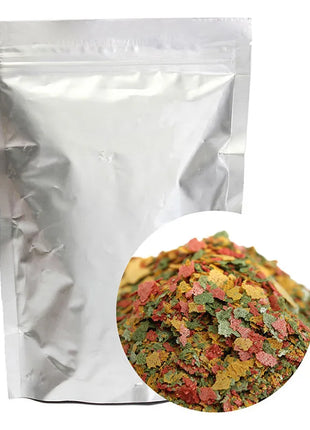 100g Tropical Ornamental Fish Food Small Fish Goldfish Feed Nutritious 3 Color Sheeting Feed Fish Products Aquarium Accessories - Riparo82