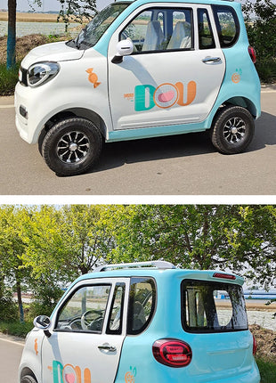 Export Eco car 4-wheel pure electric car 60v105Ah 1000w adult two-wheel drive 5-seat low-speed mini electric battery car - Riparo82