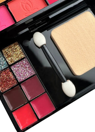 37 Colors Makeup Palette Kit Mini Travel Size Eyeshadow Blush Pressed Powder Lipstick Set Korean Cosmetics Women Waterproof - Riparo82