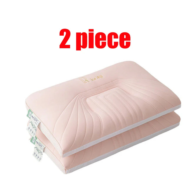 Four Season Ice Silk Soft Sleep High Pillow Supports Protects The Neck Used Side Sleeping Cotton Pillows For Bedrooms Offices
