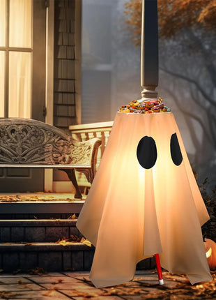 Halloween Decoration - Ghost/Candy Bowl Stand Lighting Large Witch Ghost/ Pot Trick Or Treat/ Candy Lighting Candy Stand Bucket - Riparo82