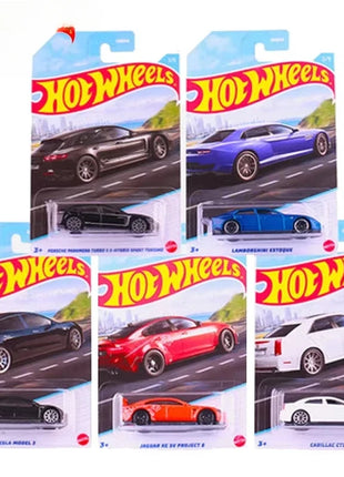 Hot Wheels Premium Modern Classics 1:64 - Tesla Model 3 Lamborghini Cadillac