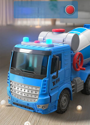 Grande simulazione ingegneria miscelatore modello di camion trasportatore di inerzia camion di cemento cemento musica leggera giocattoli per bambini regalo - riparo82