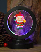 LED Musica natalizia Casa di popcorn Decorazione natalizia Scena Villaggio Statua rotante Decorazioni natalizie per la casa Decorazioni per il desktop Regalo di Natale per bambini