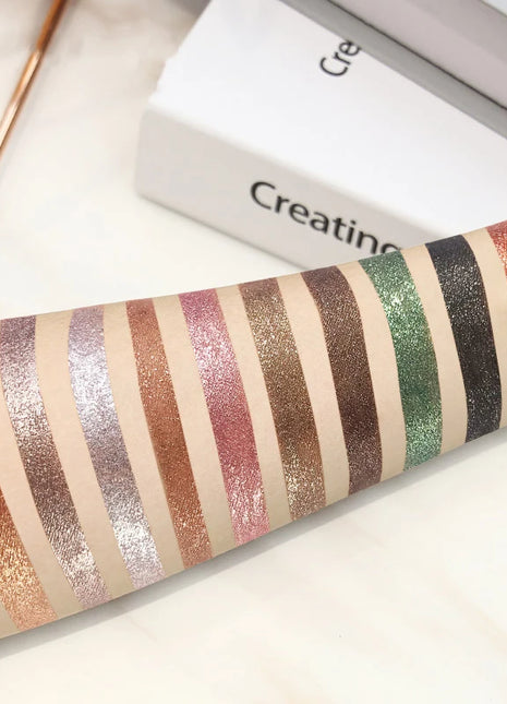 10 Color Eyeshadow Set - Shimmery Liquid Glitter, Waterproof, Long Lasting, Quick Drying, Smoky Eyes, Stage Makeup - Riparo82