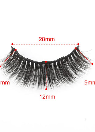 1 Pair Magnetic Eyelashes Wispy 3D Mink Lashes Natural Long Faux Cilios Eyelash Extension Handmade False Eyelashes Makeup Tools