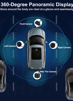 360 Cameras Car Panoramic Camera 1080P AHD Front /Rear /Left /Right Rear View Cameras System for Android Auto Radio Night Vision - Riparo82