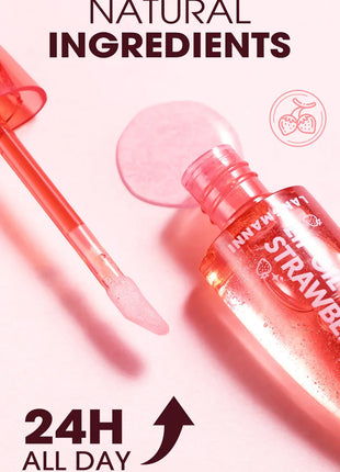 Natural Moisturizing lipstick Moisturizes and softens the water feeling, transparent and nude, easy to apply lip oil - Riparo82