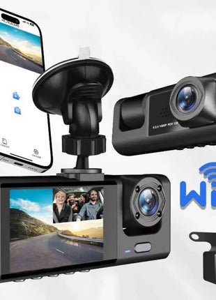 3 Lens Car DVR Camera HD 1080P Inside Vehicle Dash Cam Three Way Front and Rear DVRs Recorder Video Registrator Dash Camcorder - Riparo82