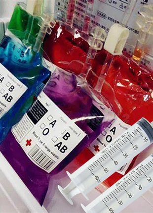 Halloween Blood Bags Juice Drinking Energy Pack Vampire Horror Props Halloween Party Decoration Vampire Cosplay Supplies - Riparo82