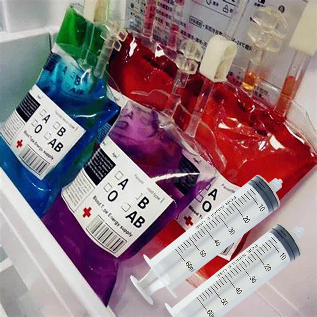 Halloween Blood Bags Juice Drinking Energy Pack Vampire Horror Props Halloween Party Decoration Vampire Cosplay Supplies