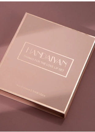 HANDAIYAN 12-Color Velvet Matte Lip Gloss Set - Liquid Lipstick Gift Box Set, Non-Sticky Lip Gloss - Riparo82