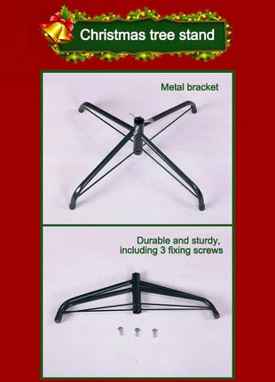 Base per supporto per albero di Natale in metallo Robusta base rotante per albero di Natale artificiale Gambe per supporto per albero di Natale - riparo82