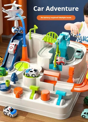 Modello di auto ferroviaria da corsa Giocattoli educativi Pista per bambini Gioco di avventura Cervello Meccanico Interattivo Treno Animali Giocattolo razzo spaziale - riparo82