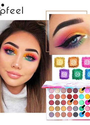 POPFEEL 40 Color Eyeshadow Palette Colorful Pearlescent Matte Multi-color Combination Makeup Eyeshadow