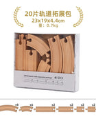 Set di binari ferroviari in legno Pacchetto di espansione Blocchi di costruzione fai-da-te Accessori Tracce adatte per binari in legno Biro Giocattoli educativi per bambini - riparo82