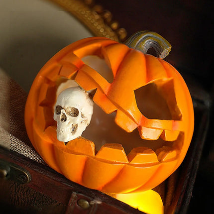 Halloween Pumpkin Lamp Pumpkin Skeleton Lights Halloween Sculpture Ornament Decoration Garden Outdoor Indoor Party Home Decor