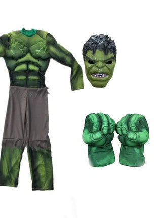 Nuovi ragazzi Hulk Costume da supereroe Hulk Cosplay Tuta muscolare Guanti Vestito Ragazze Costumi di carnevale di Halloween