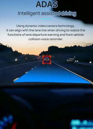 Car Dash Cam USB HD 1080P 170 Degree Wide Angle Car Camera Recorder Front ADAS Dashcam Android DVR Auto Recorder Night Version - Riparo82