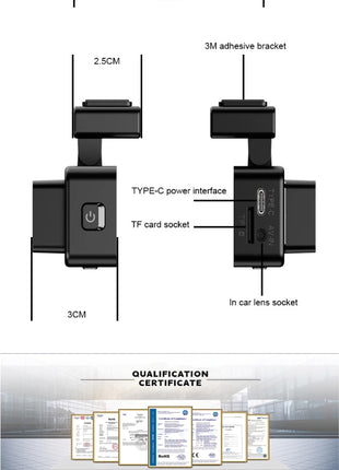 Dash Cam UHD 1080P 4K Car DVR Night Vision Front Rear View Loop Recording Dashboard Car DVR 2Lens Black Box Car accessories - Riparo82