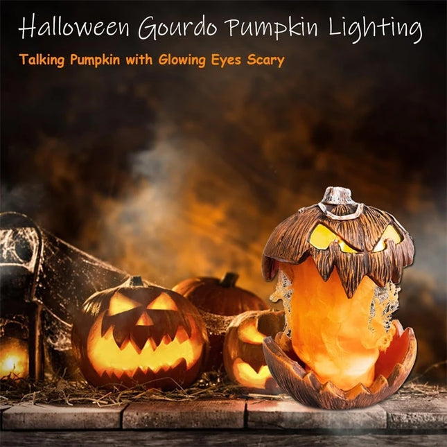 Pumpkin Halloween Animated Prop Rising Falling Terrifying Sound Atmosphere Light Scary Haunted House Party Decoration Gifts New
