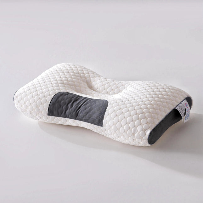 1PCS Neck Pillow Grey Help Sleep Protect The Neck Cervical Orthopedic Soybean Fiber Massage Household SPA Pillow For Sleeping.