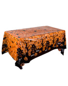 Halloween Decoration Tablecloth,Disposable Pumpkin Spider Web Bat Plastic Table Cover,Halloween Party Home Table Decor - Riparo82